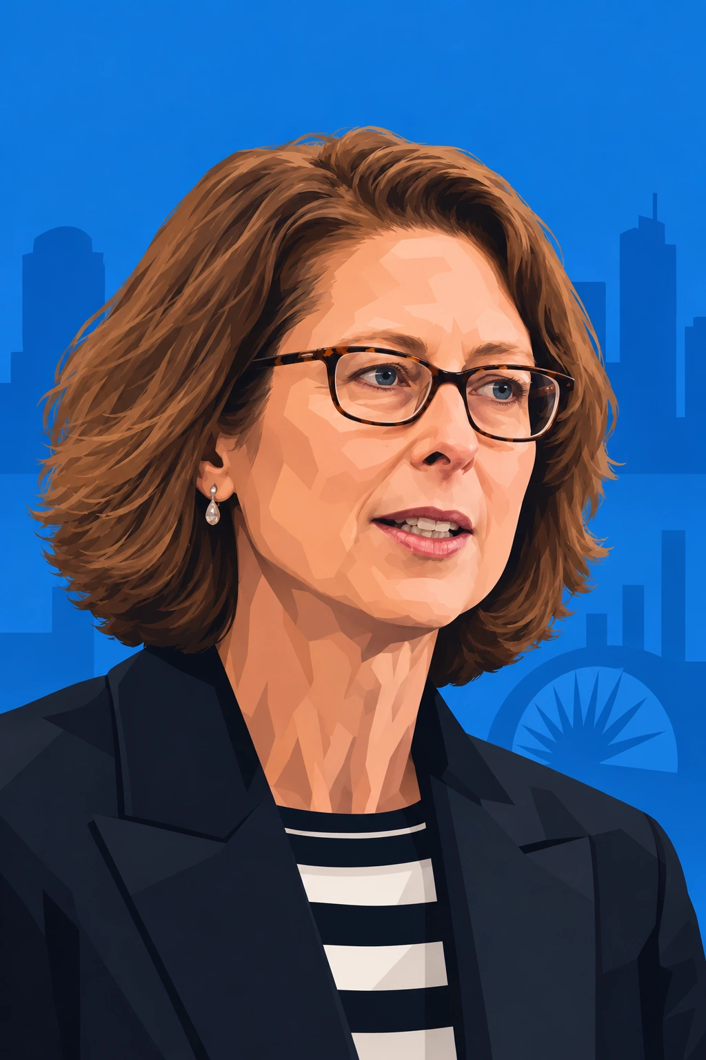 Illustrated portrait of Abigail Johnson