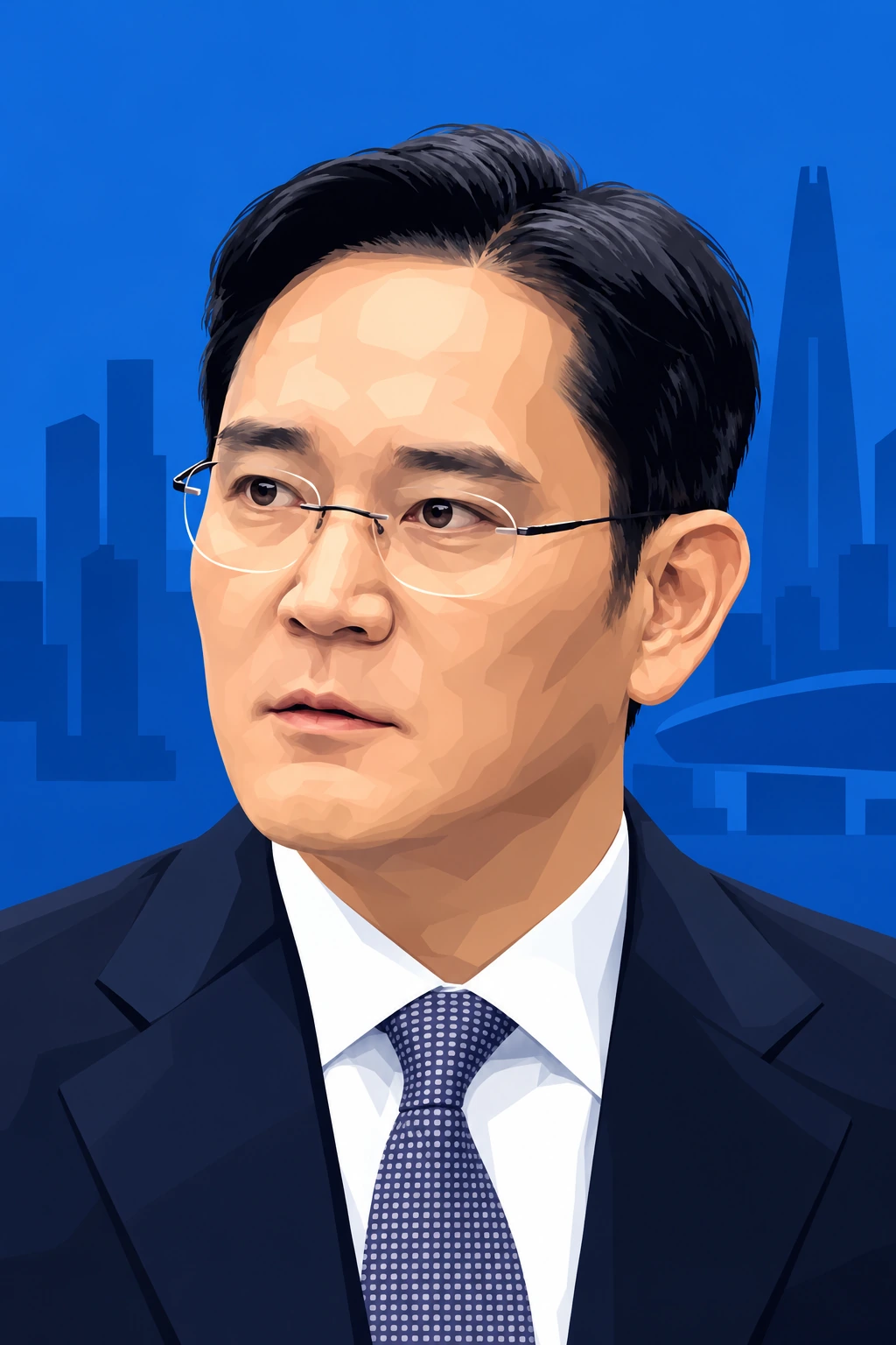 Illustrated portrait of Jay Y. Lee